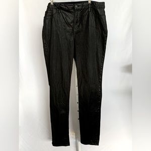 CHICO’S (Size 3T)  Tall Coated Black Jeggings